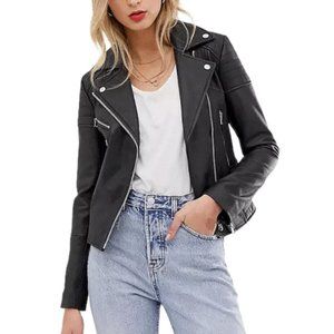 Barney's Original Clara Real Leather Moto Jacket